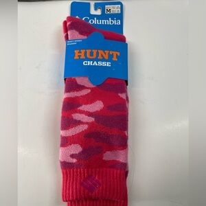 Columbia Pink Camo Hunt Heavy weight Socks - M 6-9 W8-11.5